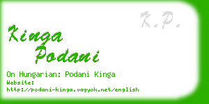 kinga podani business card